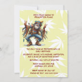 Invitation Funny 60s Thème Anniversaire Loin Hippie Pour lui (Devant)