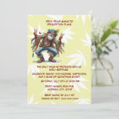 Invitation Funny 60s Thème Anniversaire Loin Hippie Pour lui (Debout devant)