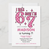Invitation Funny 7th Birthday | “I Was 6, Now 7” Party (Devant)
