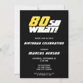 Invitation Funny 80 alors quelle citation Black 80e anniversa (Devant)