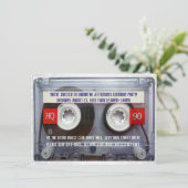 Invitation Funny 80s Cassette Mixtape Party (Debout devant)