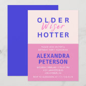 Invitation Funny 87e anniversaire moderne (Devant / Derrière)