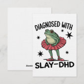 Invitation Funny ADHD Frog Neurodivergent Meme Y2K Frogcore  (Devant / Derrière)