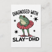 Invitation Funny ADHD Frog Neurodivergent Meme Y2K Frogcore  (Devant)