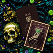 Invitation Funny and Sophisticated Halloween Gothic Cocktail 
