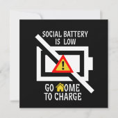 Invitation Funny Anti Social Introvert Introversion Social Ba (Devant)