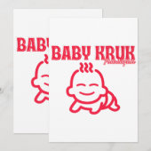 Invitation Funny Baby Kruk Philadelphia Premium (Devant / Derrière)