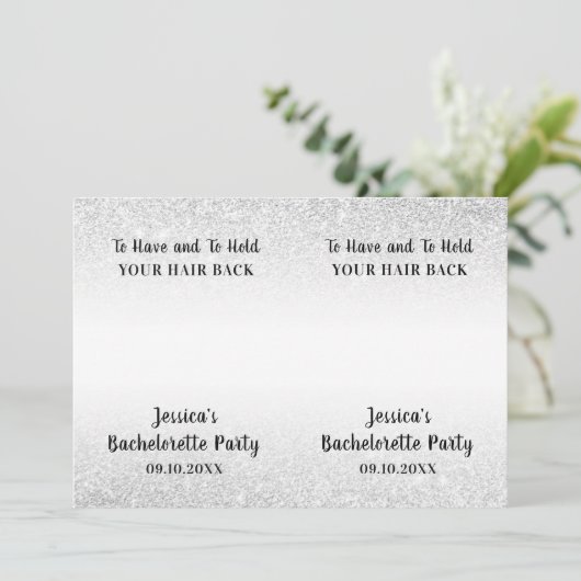 Invitation Funny Bachelorette Party Scrunchie Holder Favorise (Debout devant)