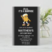 Invitation Funny Beer Surprise Party 39e anniversaire (Debout devant)