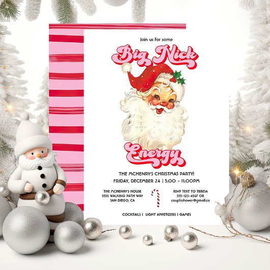 Invitation Funny Big Nick Energy Christmas Party