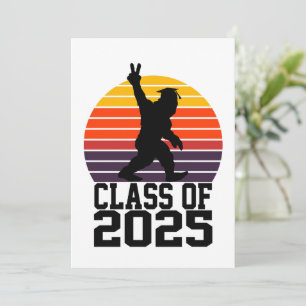 Invitation Funny Bigfoot Classe de 2025 - Graduation 2025