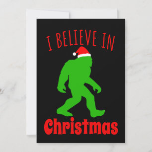 Invitation Funny Bigfoot Je Crois En Noël