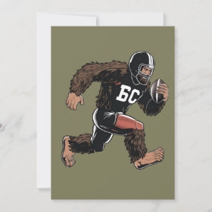 Invitation Funny Bigfoot Sasquatch Imaginaire Football Sport