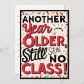 Invitation Funny Birthday Card (Devant / Derrière)