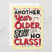 Invitation Funny Birthday Card (Devant / Derrière)