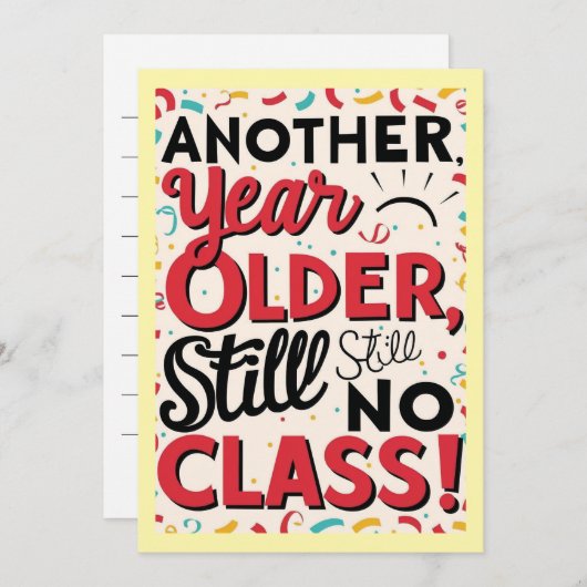 Invitation Funny Birthday Card (Devant / Derrière)