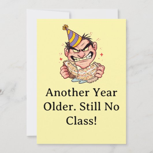 Invitation Funny Birthday Card (Devant)