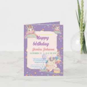 Invitation Funny Birthday Unicorn