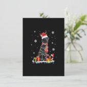 Invitation Funny Black Lab Chien Noël Tee Reindeer Christe (Debout devant)