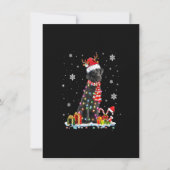 Invitation Funny Black Lab Chien Noël Tee Reindeer Christe (Devant)