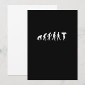 Invitation Funny Bodybuilding Evolution Fitness Gift Idea (Devant / Derrière)