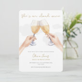 Invitation Funny, bride on cloud wine bridal shower (Debout devant)