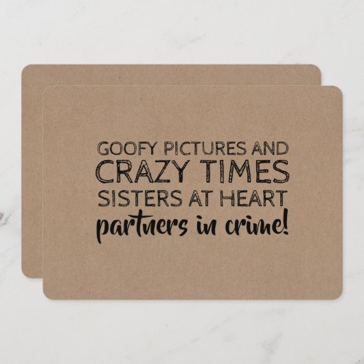 Invitation Funny Bridesmaid Propositions Partenaires dans le  (Devant / Derrière)