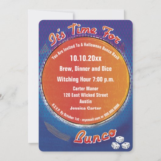 Invitation Funny Bunco Halloween (Dos)