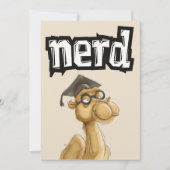 Invitation Funny Camel Geeky Nerd Lunettes, Graduation Casque (Devant)