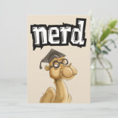 Invitation Funny Camel Geeky Nerd Lunettes, Graduation Casque (Debout devant)