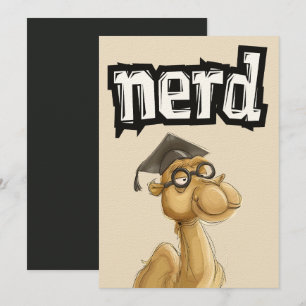 Invitation Funny Camel Geeky Nerd Lunettes, Graduation Casque