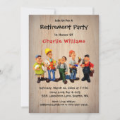 Invitation Funny Caricature Retirement Party (Devant)