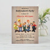 Invitation Funny Caricature Retirement Party (Debout devant)