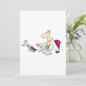 Invitation Funny Cartoon Comptable Bureau Humour (Debout devant)