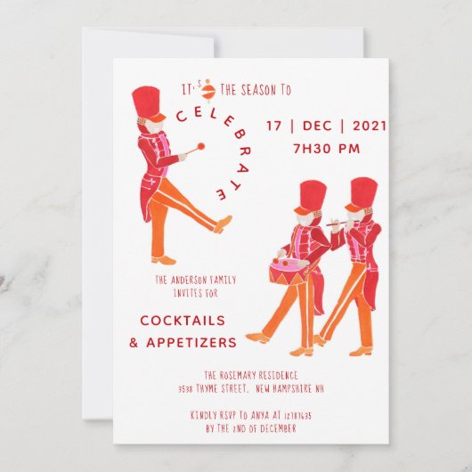 Invitation Funny Casse-noisette orange-rouge  (Devant)
