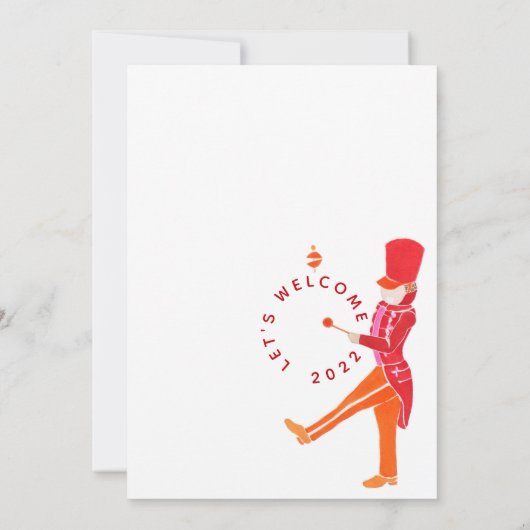 Invitation Funny Casse-noisette orange-rouge (Dos)