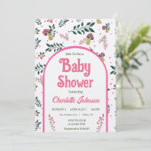 Invitation Funny Champignons et Baby shower de Jardin de cont (Debout devant)