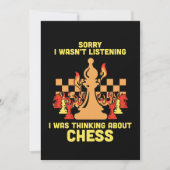 Invitation Funny Chess Quote Gift for Chess Players & Lovers (Devant)