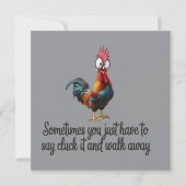 Invitation Funny Chicken Sometimes You Just Have To Say Cluck (Devant)