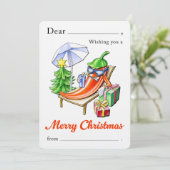 Invitation Funny Chili Merry Christmas Fill-in By Hand Cute (Debout devant)