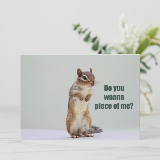 Invitation Funny Chipmunk Photo (Debout devant)