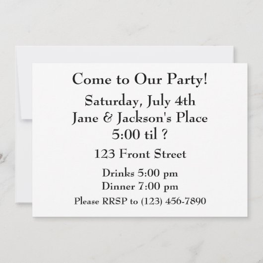 Invitation Funny Chipmunk Photo (Dos)