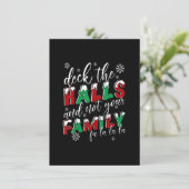 Invitation Funny Christmas Deck The Halls And Not Your Family (Debout devant)