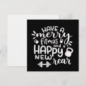Invitation Funny Christmas Fitness Sarcastic Gym Holiday Gift (Devant / Derrière)