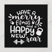 Invitation Funny Christmas Fitness Sarcastic Gym Holiday Gift (Devant)