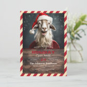 Invitation Funny Christmas Goat (Debout devant)