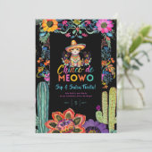 Invitation Funny Cinco De Mayo Sip and Salsa Cat FIESTA (Debout devant)