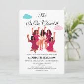 Invitation Funny Cloud 9 Fête des mariées (Debout devant)