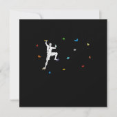 Invitation Funny Colourful Boulder Climber Gift (Devant)