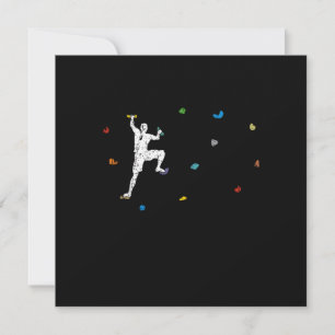 Invitation Funny Colourful Boulder Climber Gift